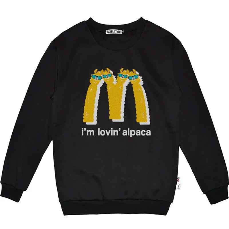 I'm Lovin' Alpaca 麥當駝 高磅數長袖圓T