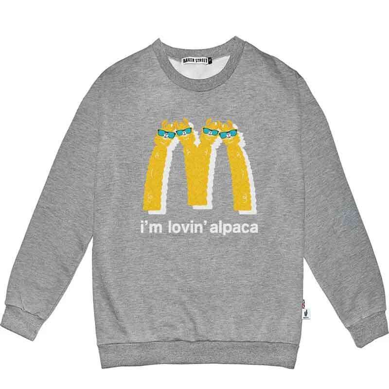 I'm Lovin' Alpaca 麥當駝 高磅數長袖圓T