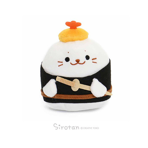 Sirotan 絨毛娃娃、絨毛鑰匙圈 7cm-蝦飯糰侍衛 壽司侍衛