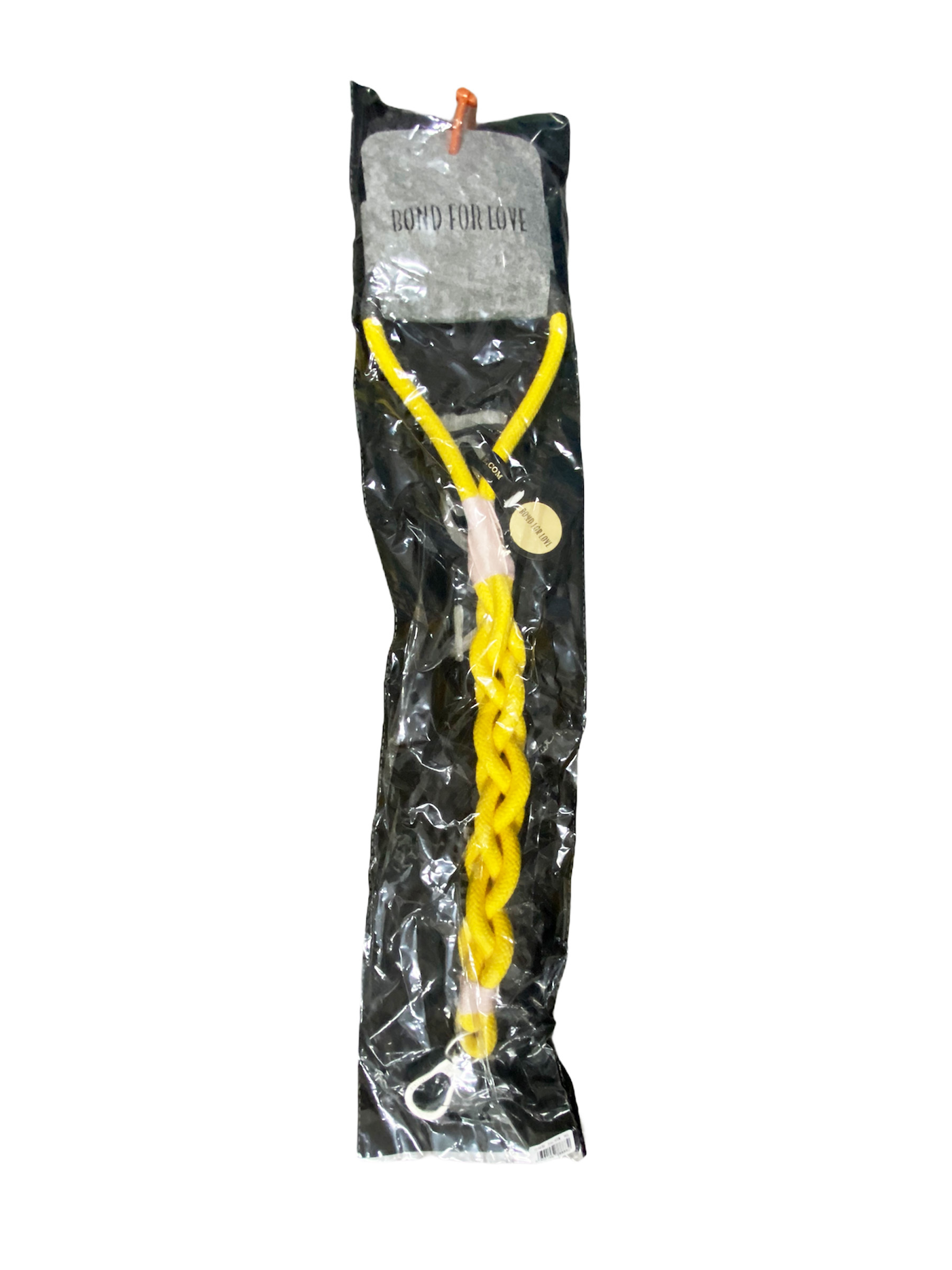 IsPet Bond For Love 純棉撞色中大型狗粗牽引繩 - 黃色