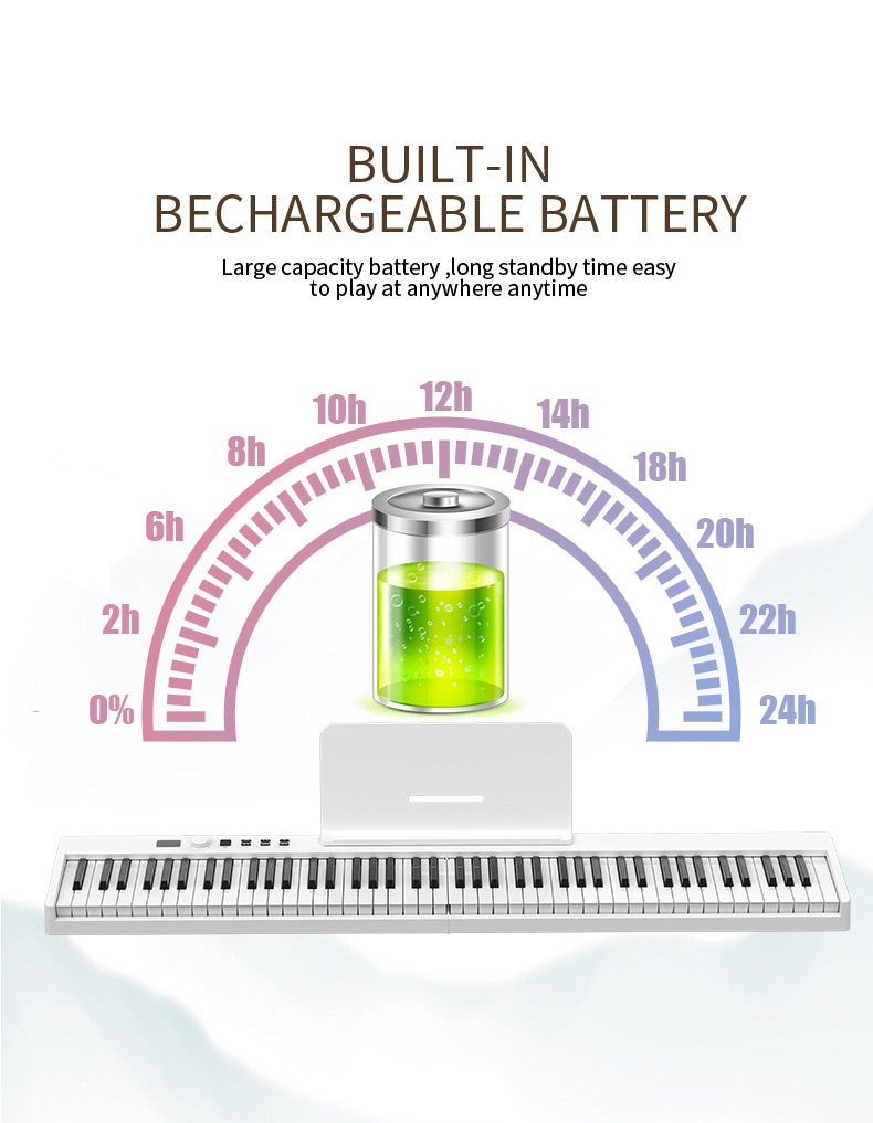 (升級版) Konix PJ88c 88keys portable keyboard 可摺式 電子琴 厚琴鍵