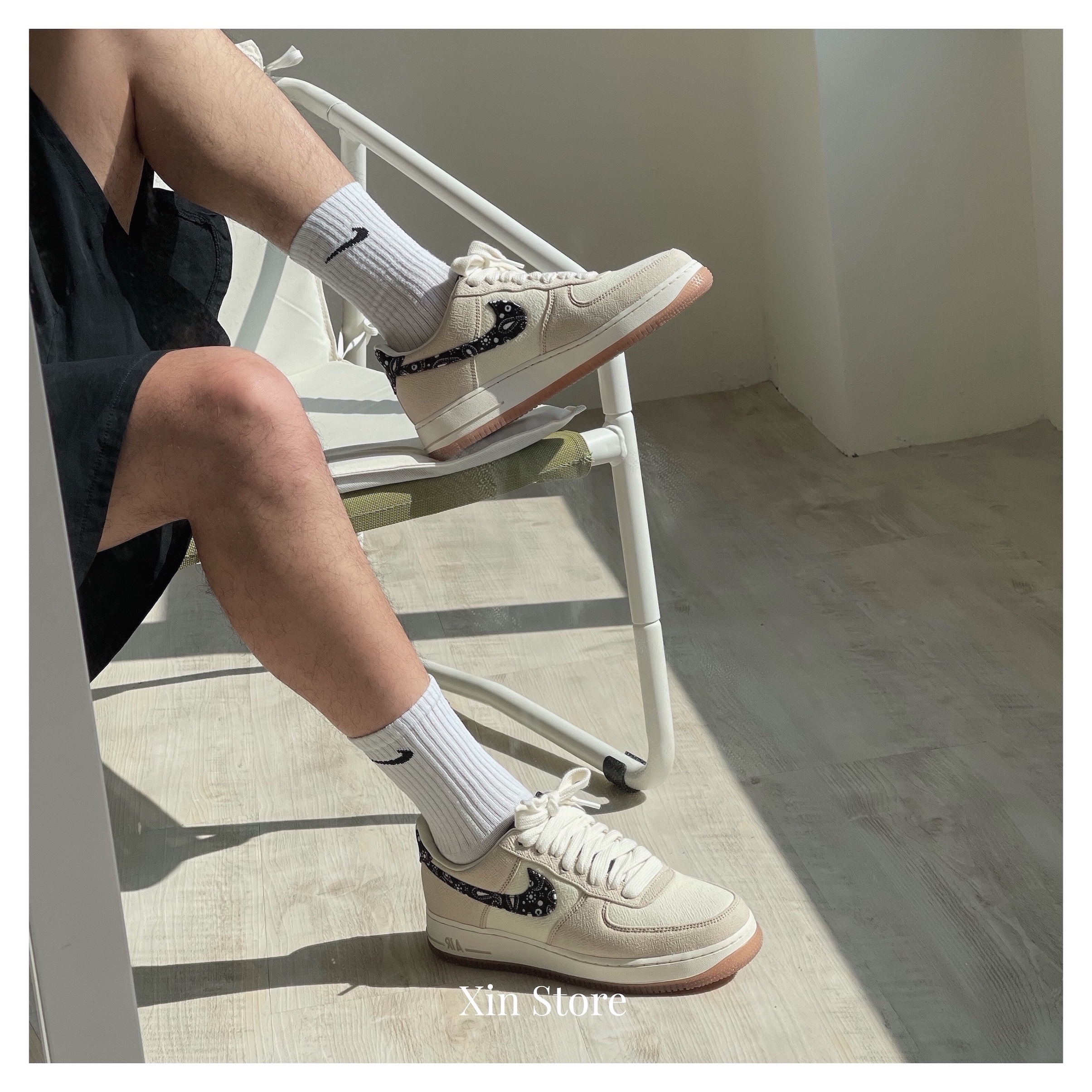 【現貨】Nike Air Force 1 Paisley AF1 日本限定 變形蟲 腰果花 米色