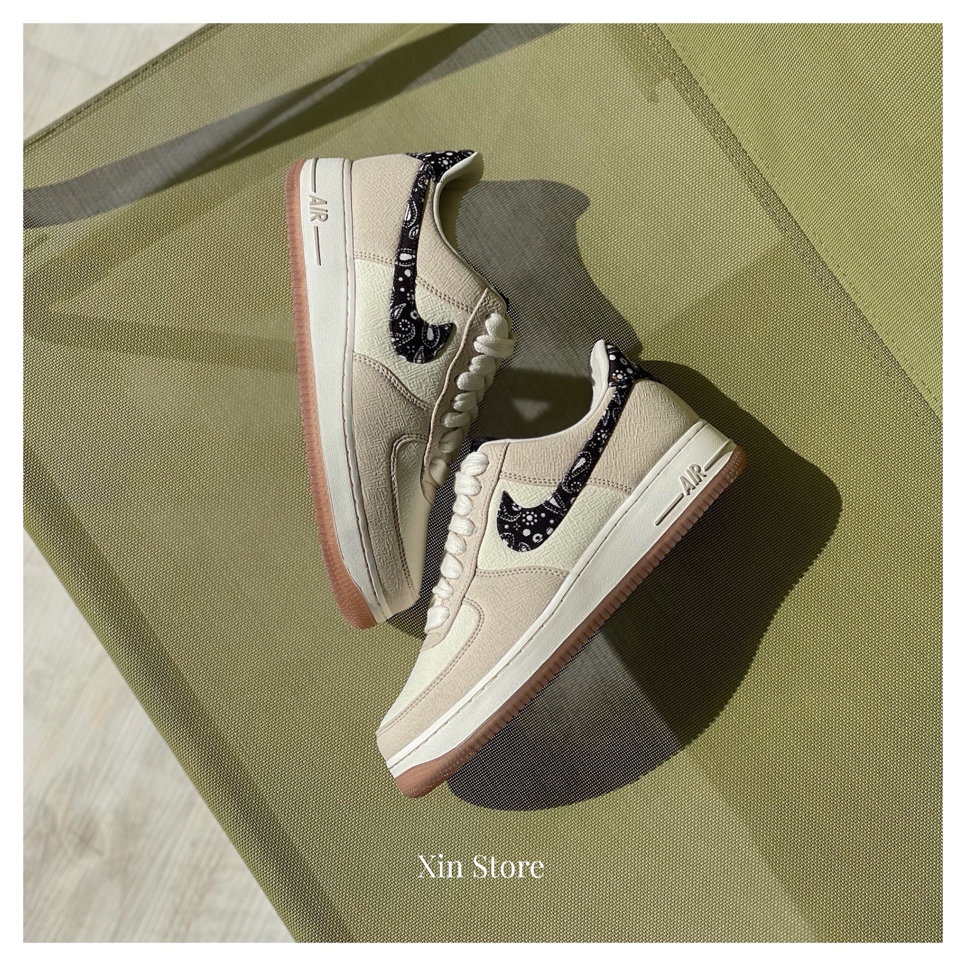 【現貨】Nike Air Force 1 Paisley AF1 日本限定 變形蟲 腰果花 米色