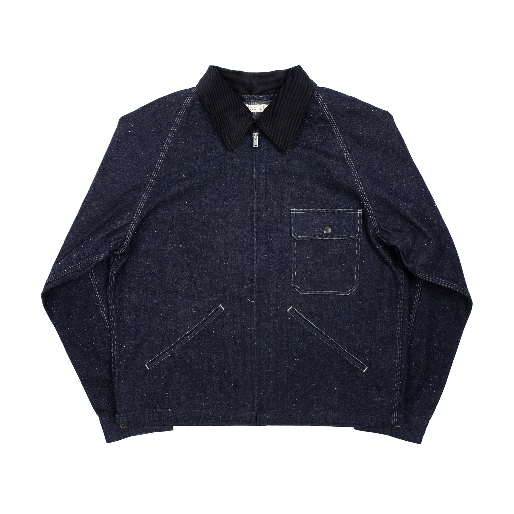 Old Joe Brand - Roll Collar Zip Jacket (Nep Indigo)