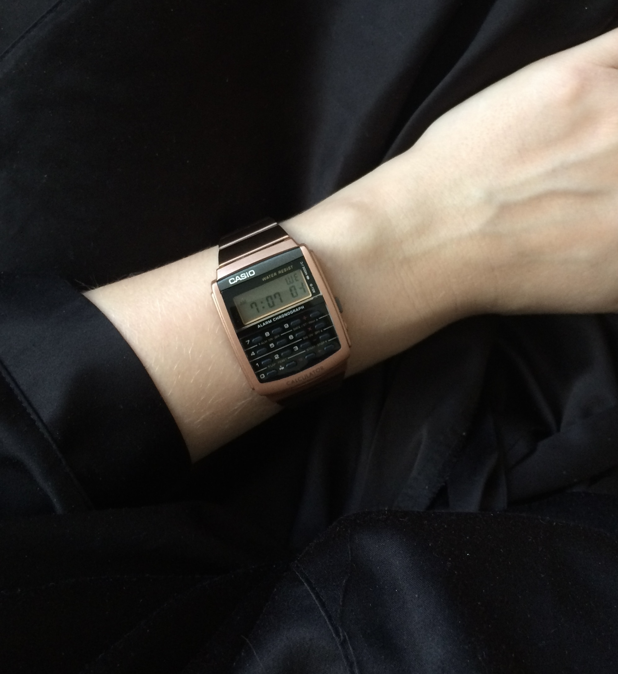 Casio CA-506C-5 銅色 方形計算機 復古跳字錶