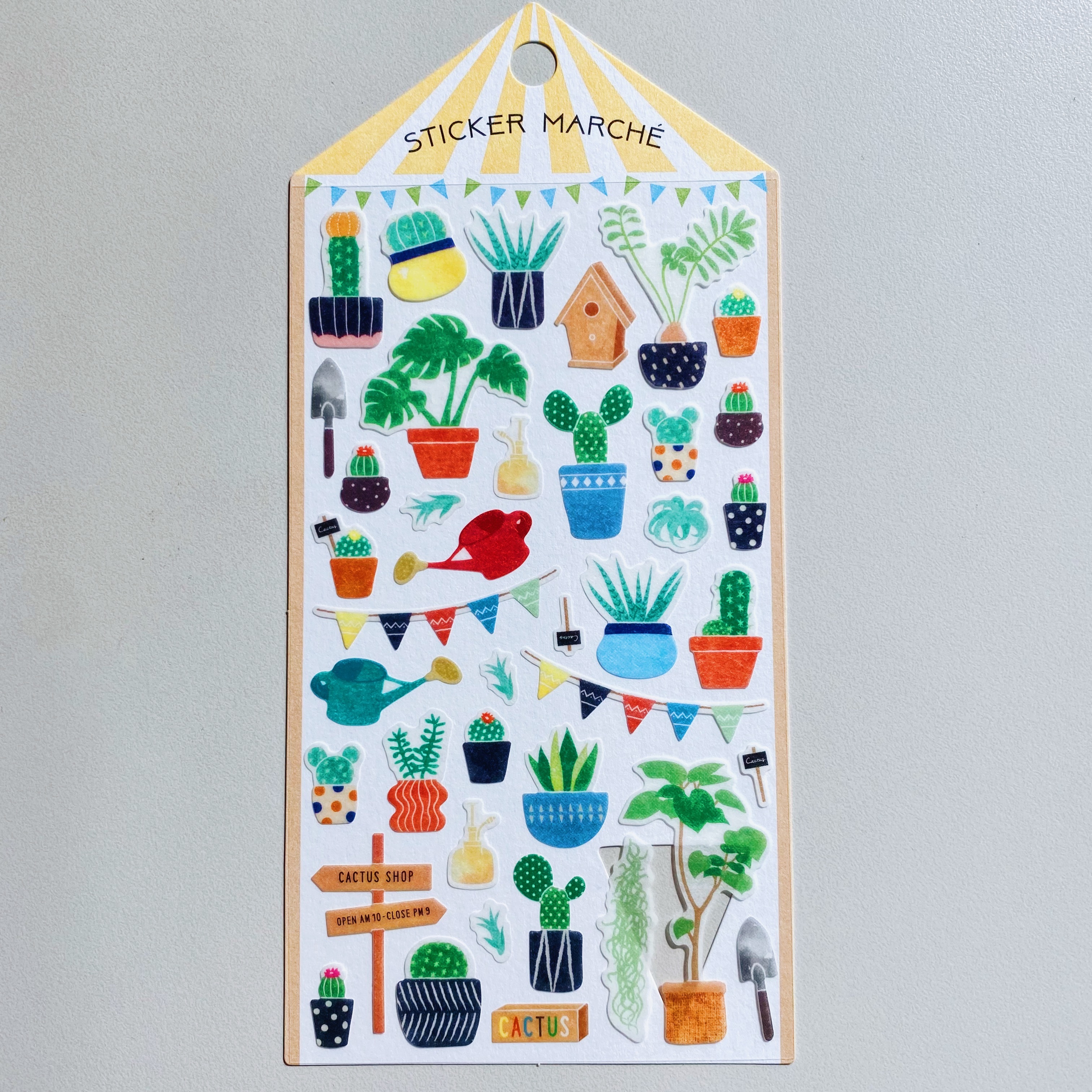 MIDORI 室內植物 水彩和紙貼紙