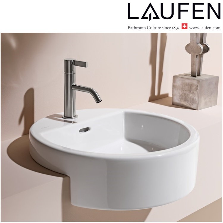 Laufen "Living City" 8.1343.1.000.104.1 Semi-Recessed Washbasin (With Overflow)