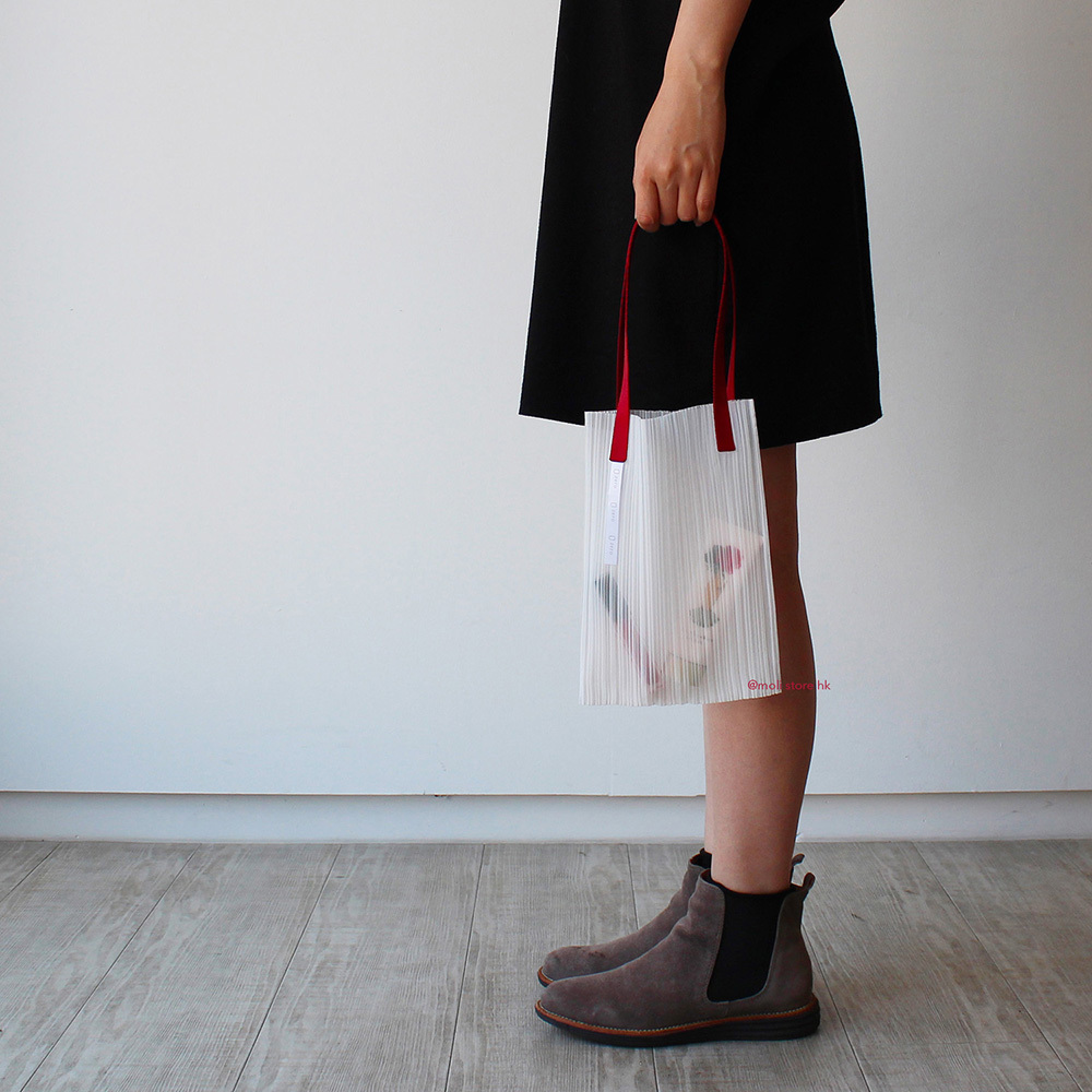 條紋 褶皺購物袋 Pleats Bag