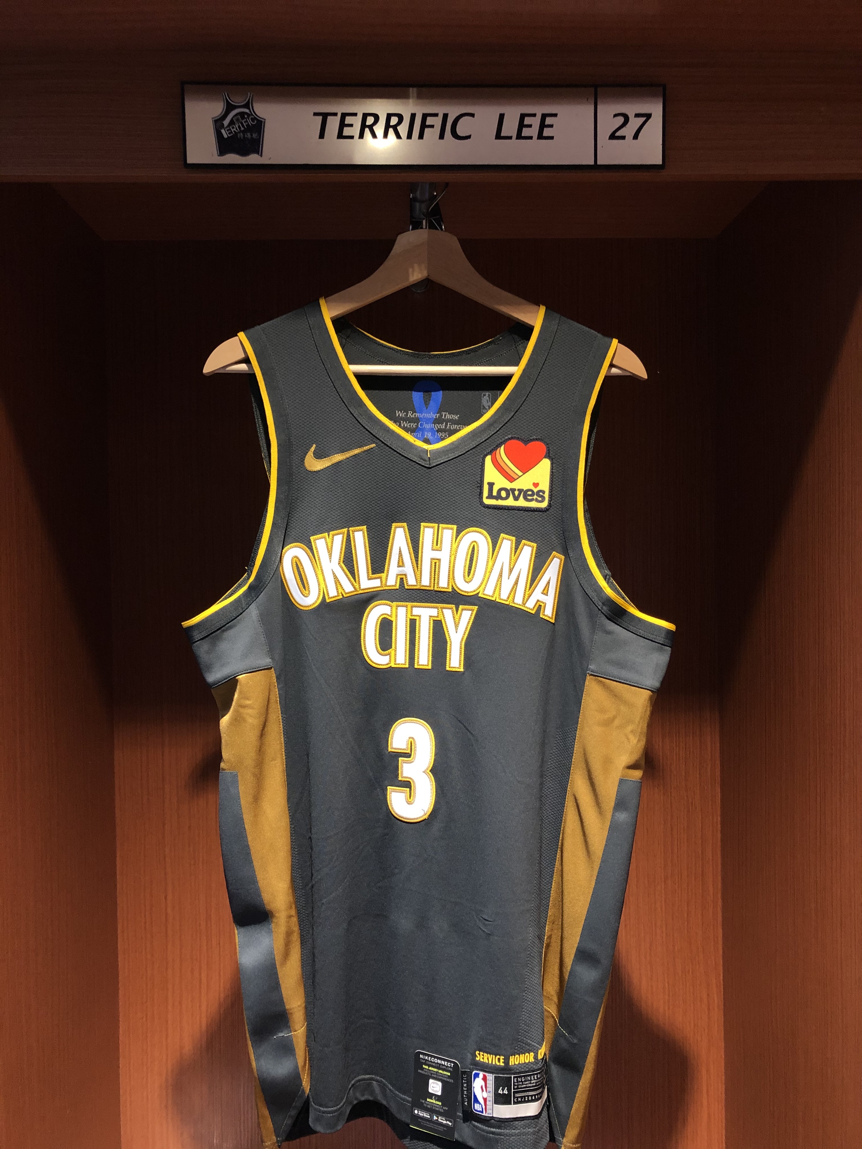 NBA球衣 Chris Paul 奧克蘭荷馬雷霆城市 City Nike Authentic 球員版 電繡 含贊助商標 全新