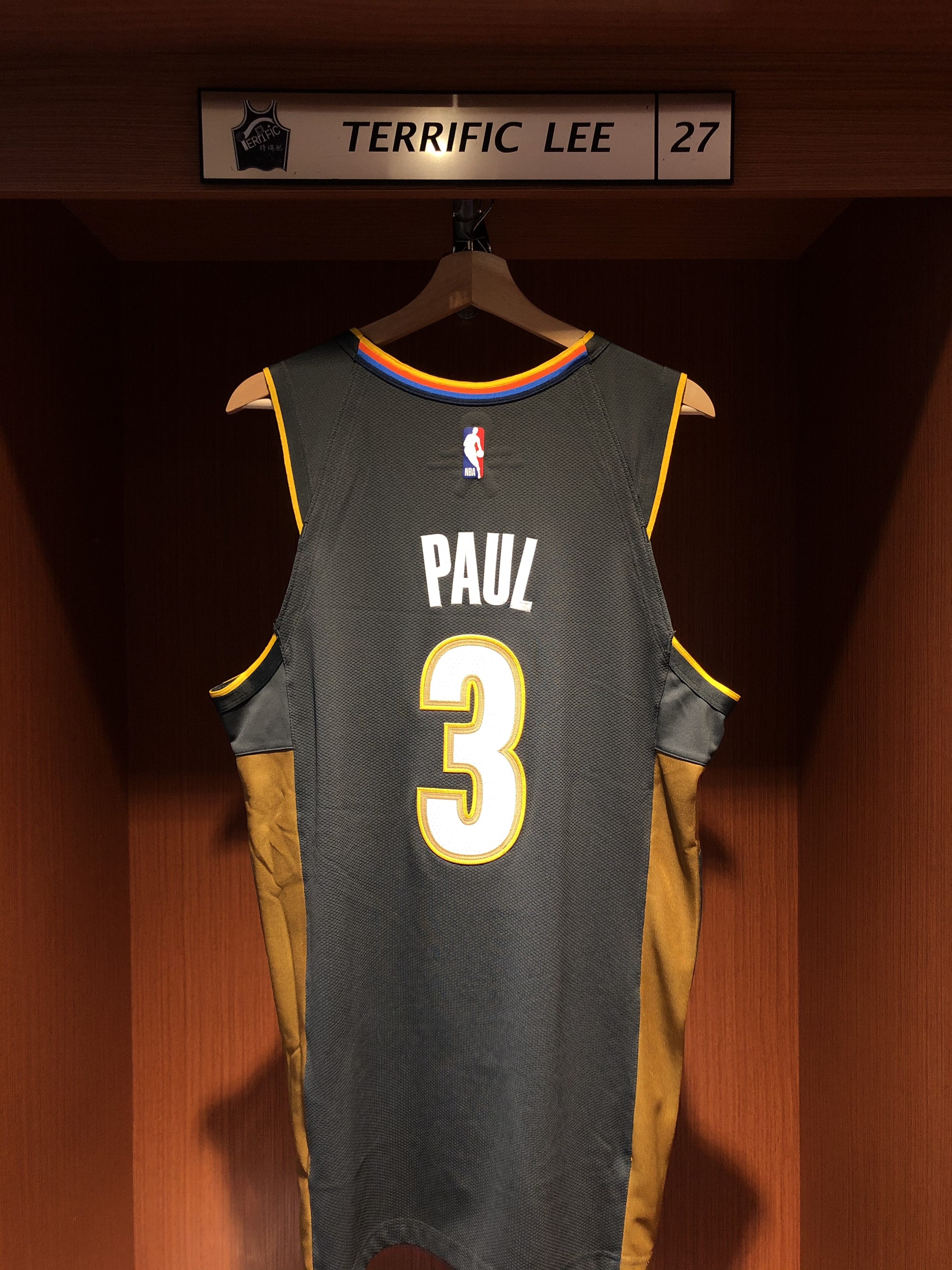 NBA球衣 Chris Paul 奧克蘭荷馬雷霆城市 City Nike Authentic 球員版 電繡 含贊助商標 全新