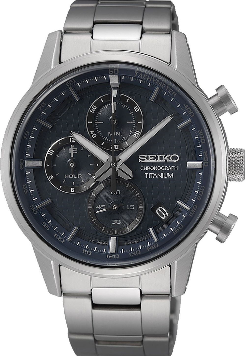 萬年鐘錶 - SEIKO   CS 系列  質感經典鈦金屬輕量三眼計時男錶  8T67-00N0B  /  SSB387P1  錶徑41.6MM