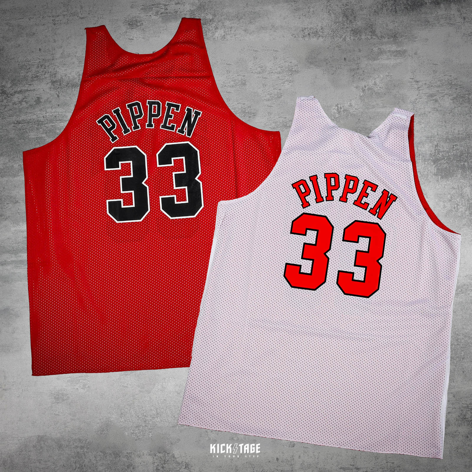 Mitchell & Ness M&N NBA Scottie Pippen 33 紅白芝加哥公牛雙面練