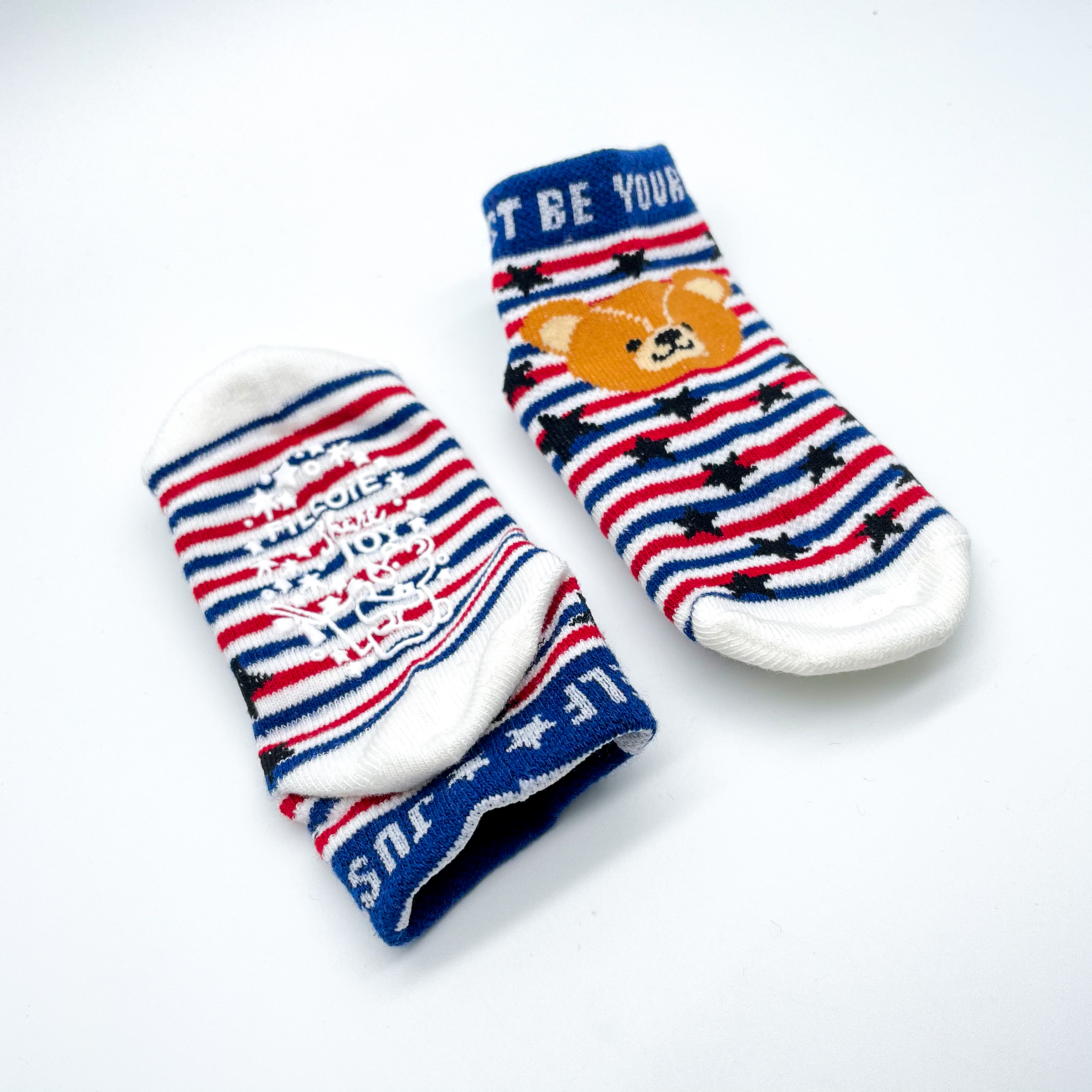 日本品牌 Filloie - 兒童 小童防滑襪 點膠 學步襪 腳底長約13-18cm (一套4件不同款色)