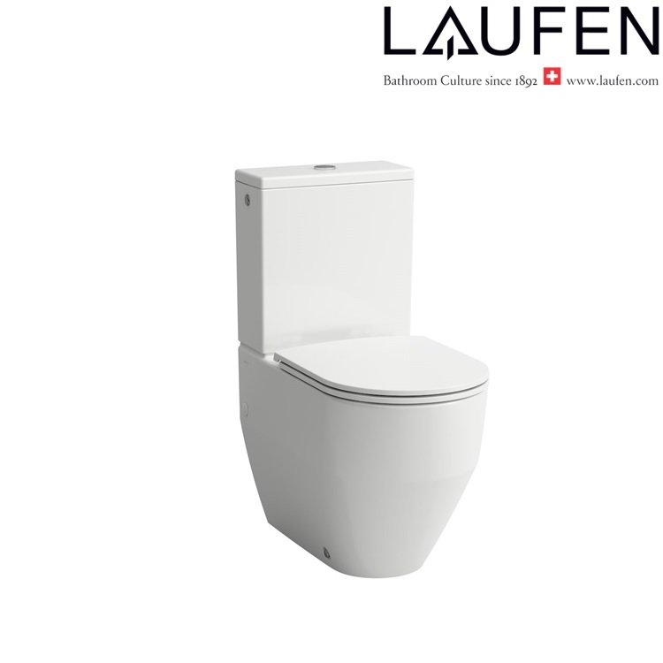 Laufen "Pro" 8.2595.2.000.231.1 + 8.2995.3.000.973.1 + 8.9896.6.000.000.1 Water Closet w/ Soft Closing Cover (Botton Left inlet)