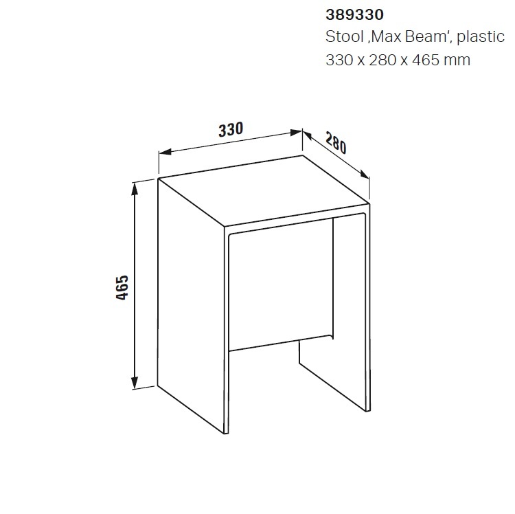 Laufen "Kartell by Laufen" 3.8933.0.093.000.1 Max Beam Stool