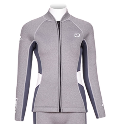 ▲現貨-Bestdive 女款 3mm 棉彩系列 防寒上衣-沉穩灰