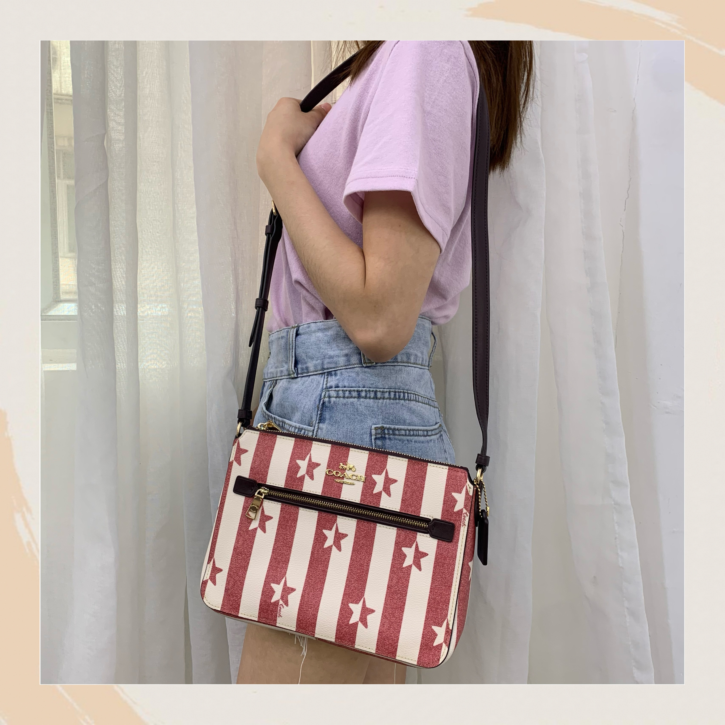 【名牌代購】COACH GALLERY FILE BAG WITH AMERICANA STAR PRINT #2863/IMR2X