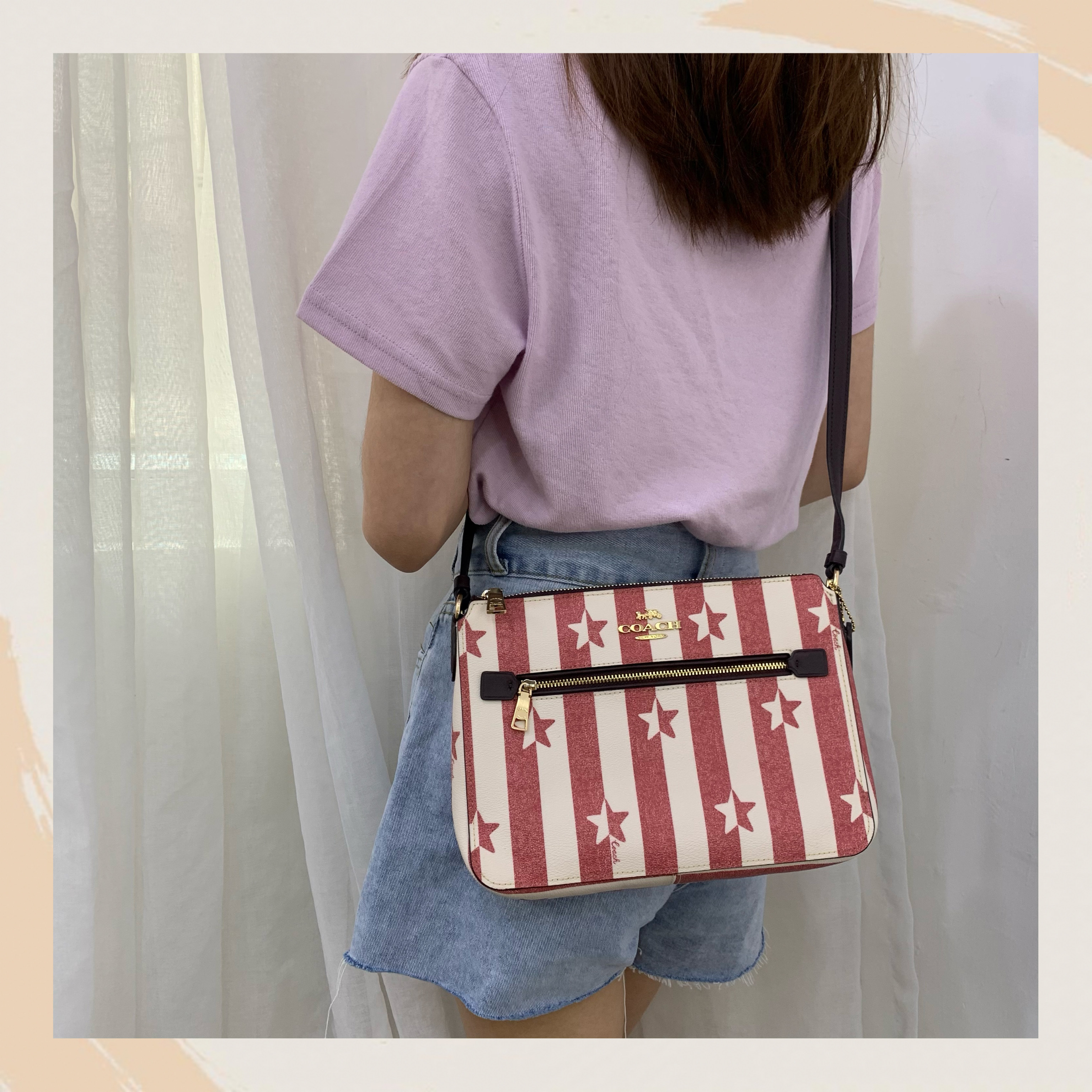 【名牌代購】COACH GALLERY FILE BAG WITH AMERICANA STAR PRINT #2863/IMR2X