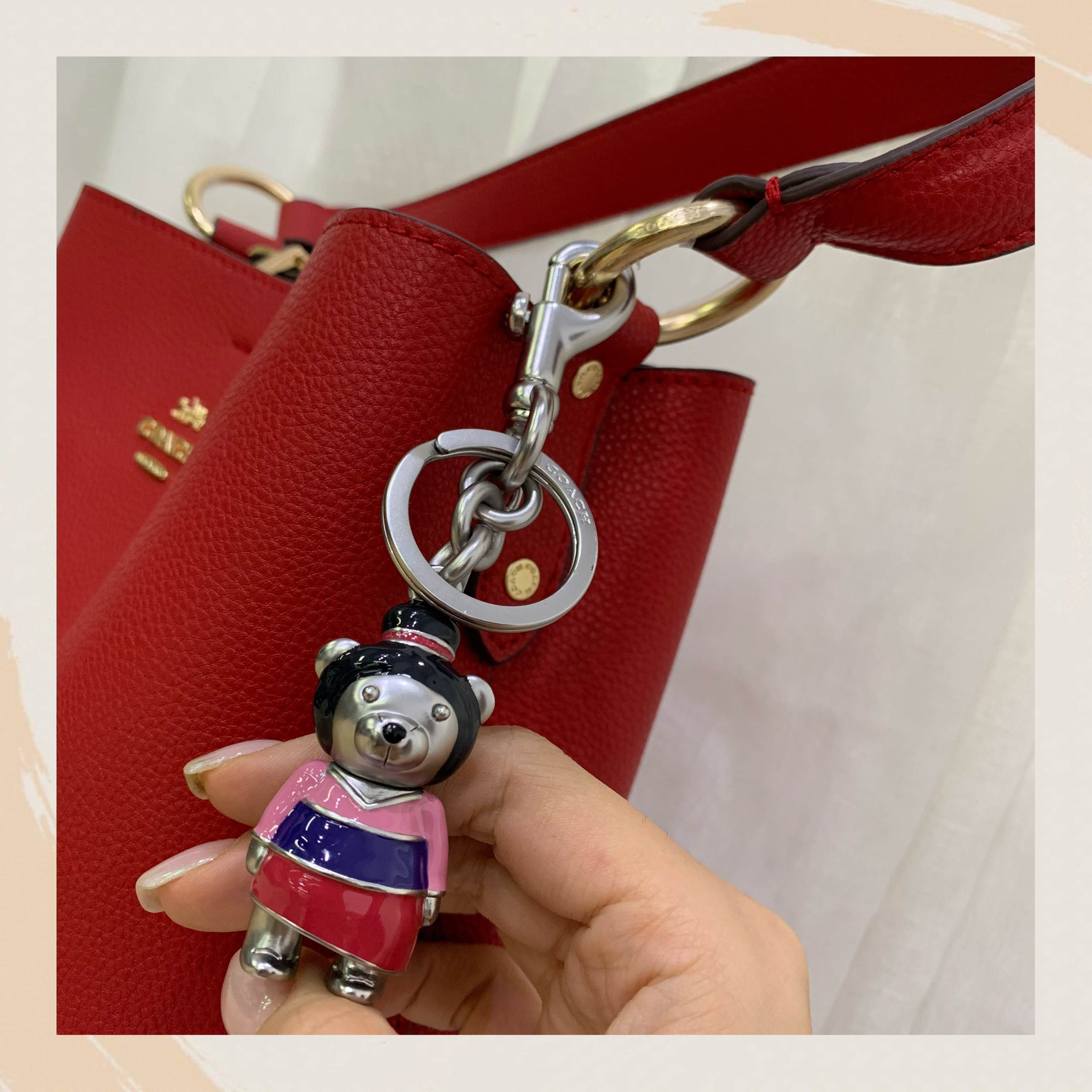 【名牌代購】COACH TIANA BEAR BAG CHARM #7532/SV/PK
