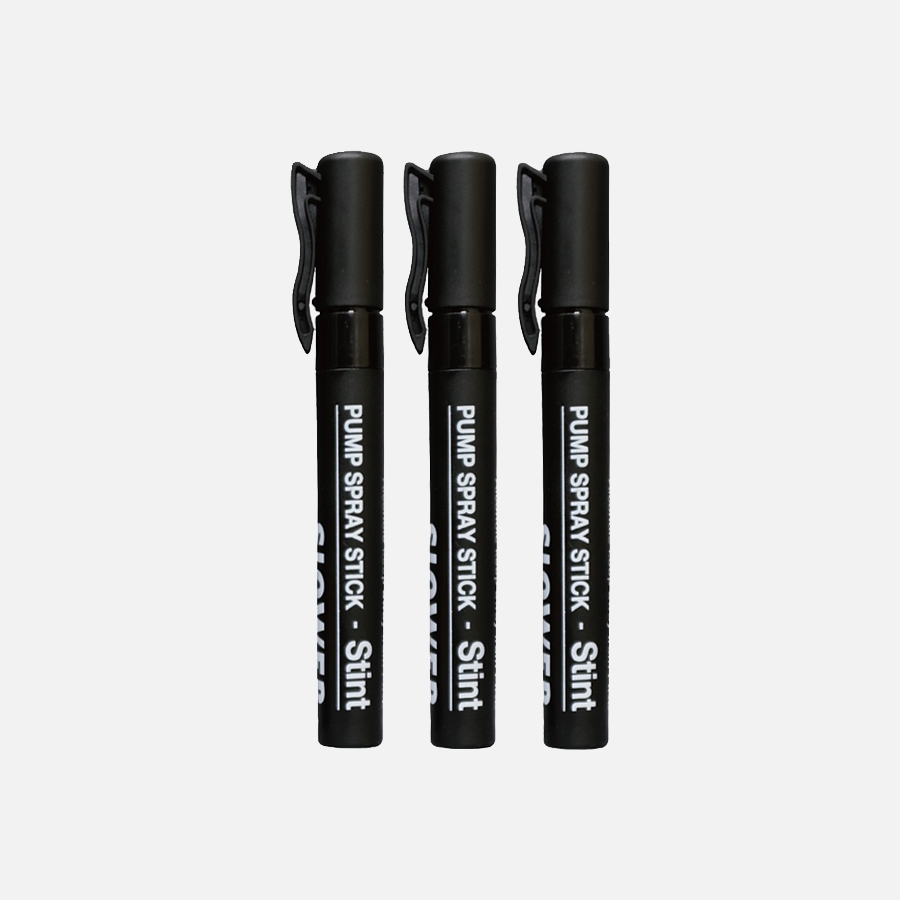 SLOWER Pump Spray Stick 隨身筆式酒精噴霧器 10ml (3入) 黑色