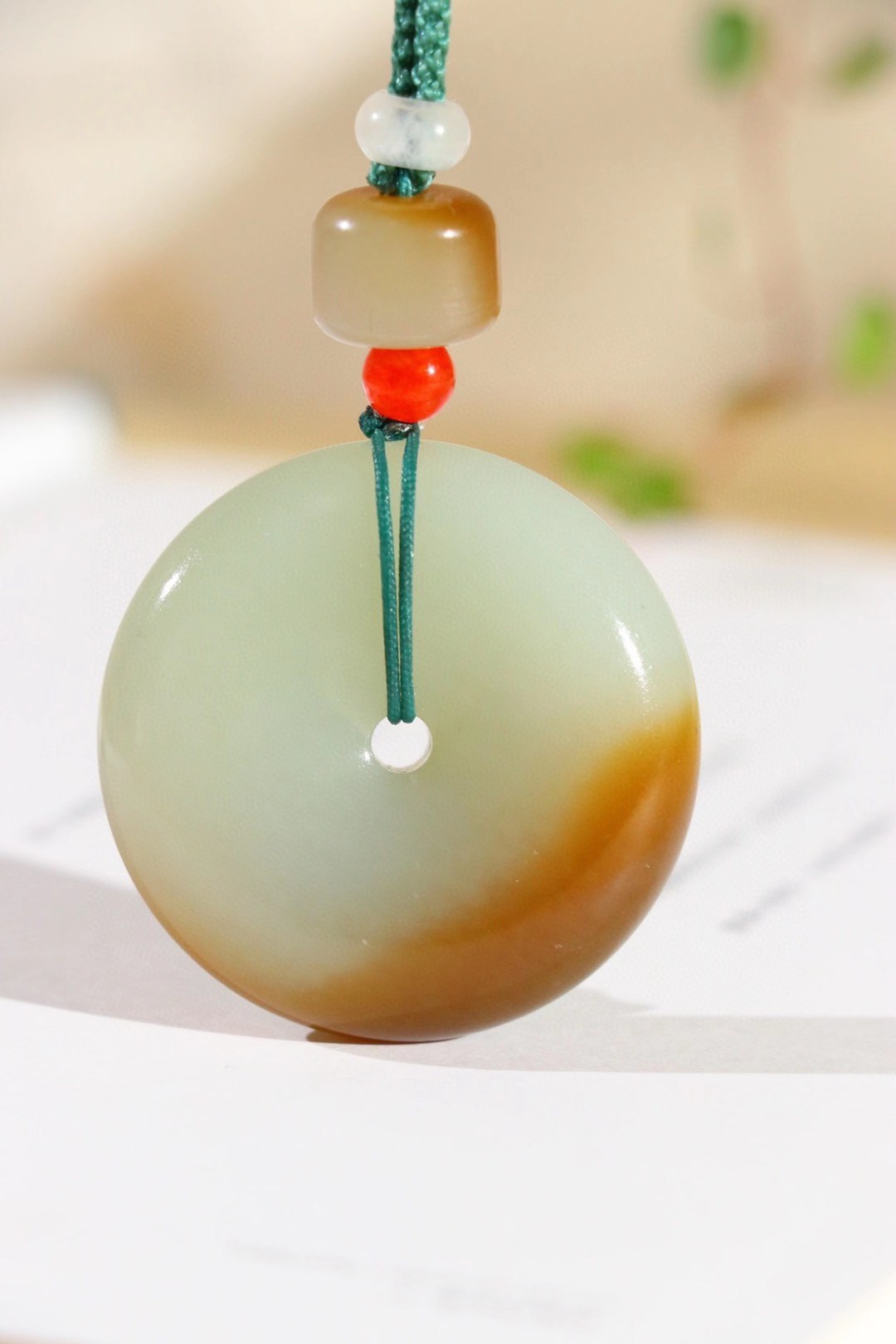 63249 和田玉平安扣 (40mm直徑)