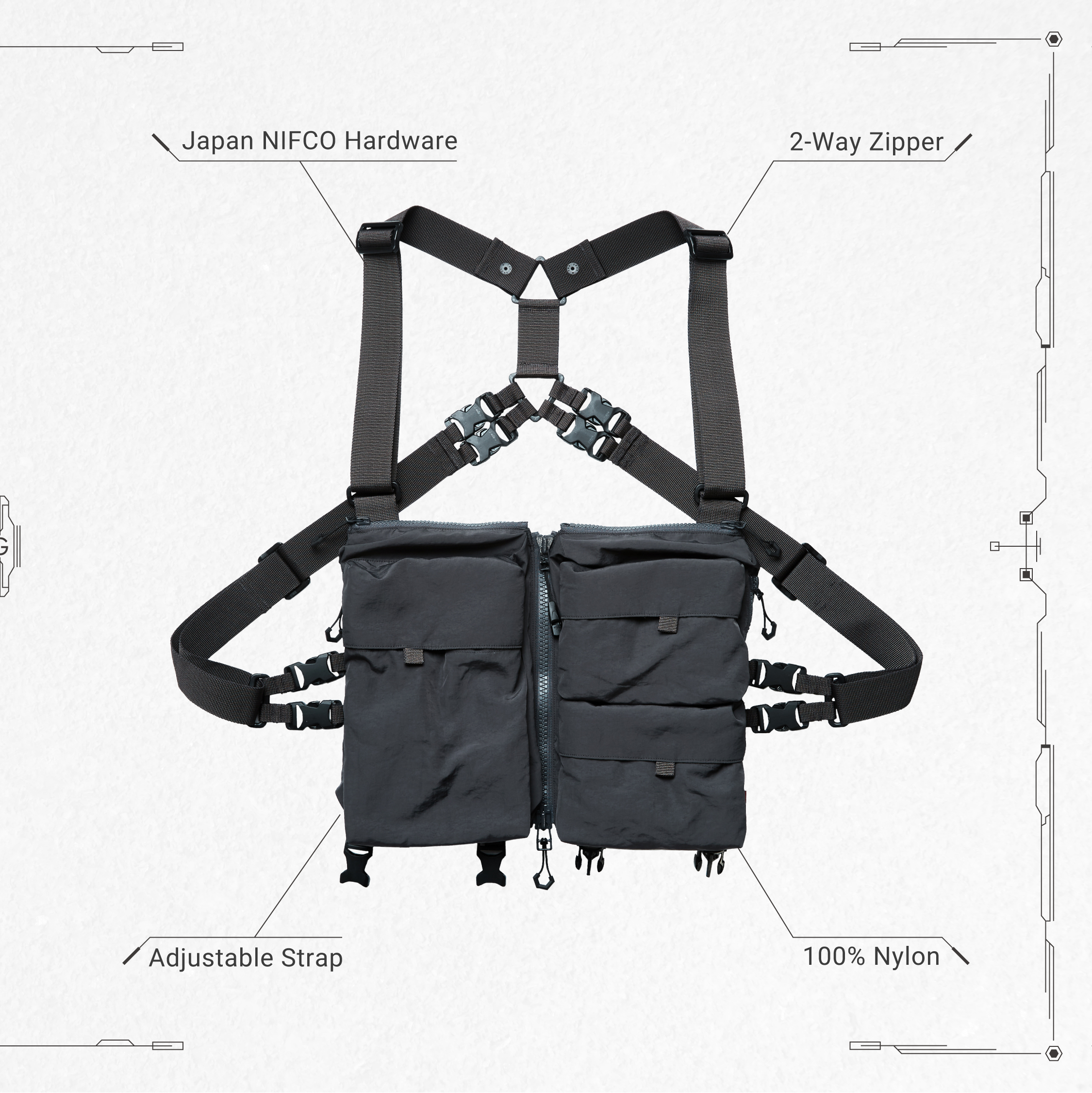 GOOPiMADE® 21 S/S “VP-01” Utility G-Mask Bag - Concrete