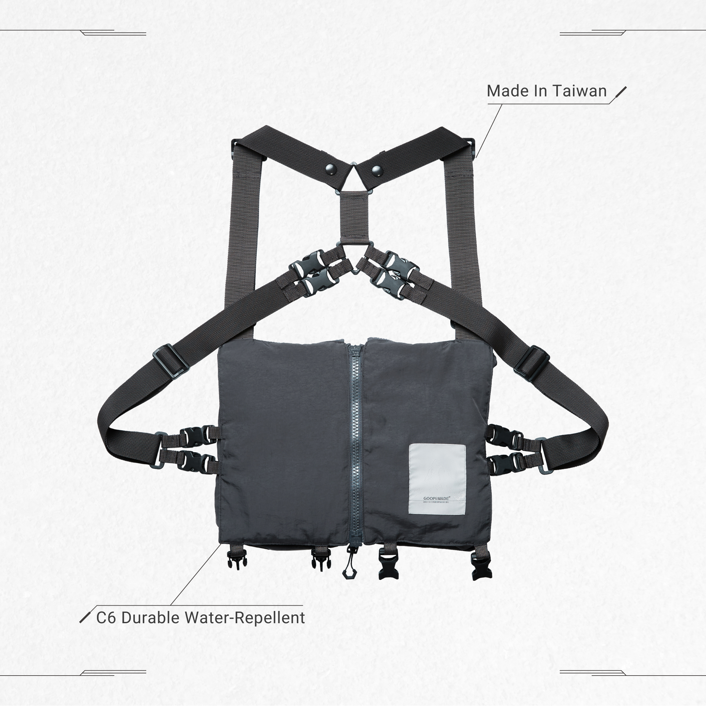 GOOPiMADE® 21 S/S “VP-01” Utility G-Mask Bag - Concrete