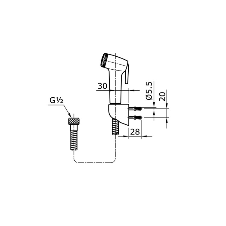 Toto THX20 (THX20MCRB) Bidet Shower