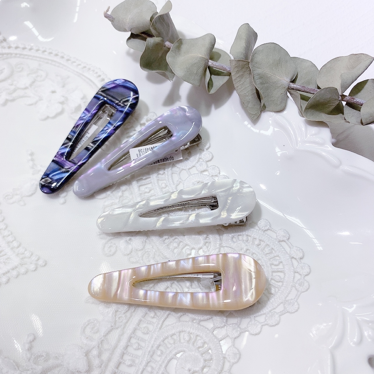[日本制] 大理紋髮夾仔