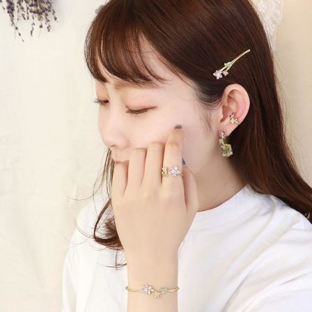 Ayatorie 紫羅蘭耳環/手鐲/戒指/耳骨夾/髮夾