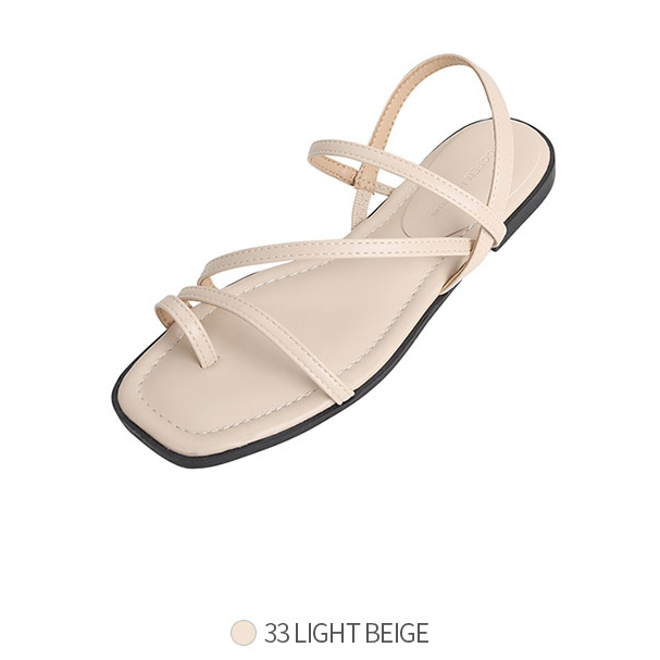 Shoopen超抵著平底涼鞋款 LIGHT BEIGE 240mm