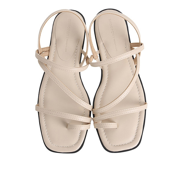 Shoopen超抵著平底涼鞋款 LIGHT BEIGE 240mm