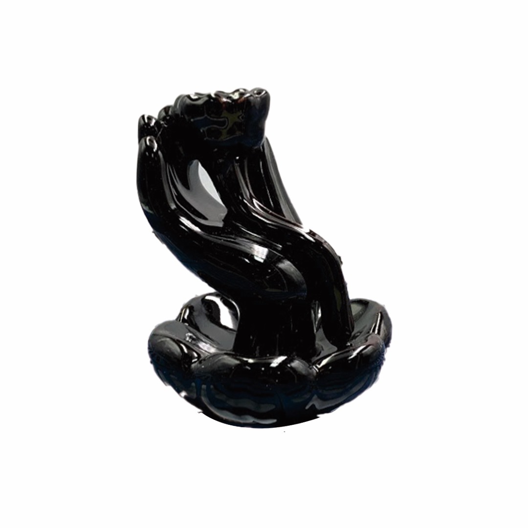 泰式陶瓷佛手小蓮花 倒流香雲擺設