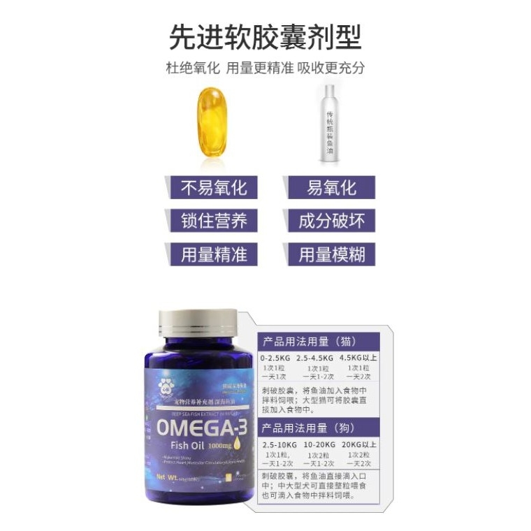 心粮 深海鱼油  omega-3 1000mg 60粒