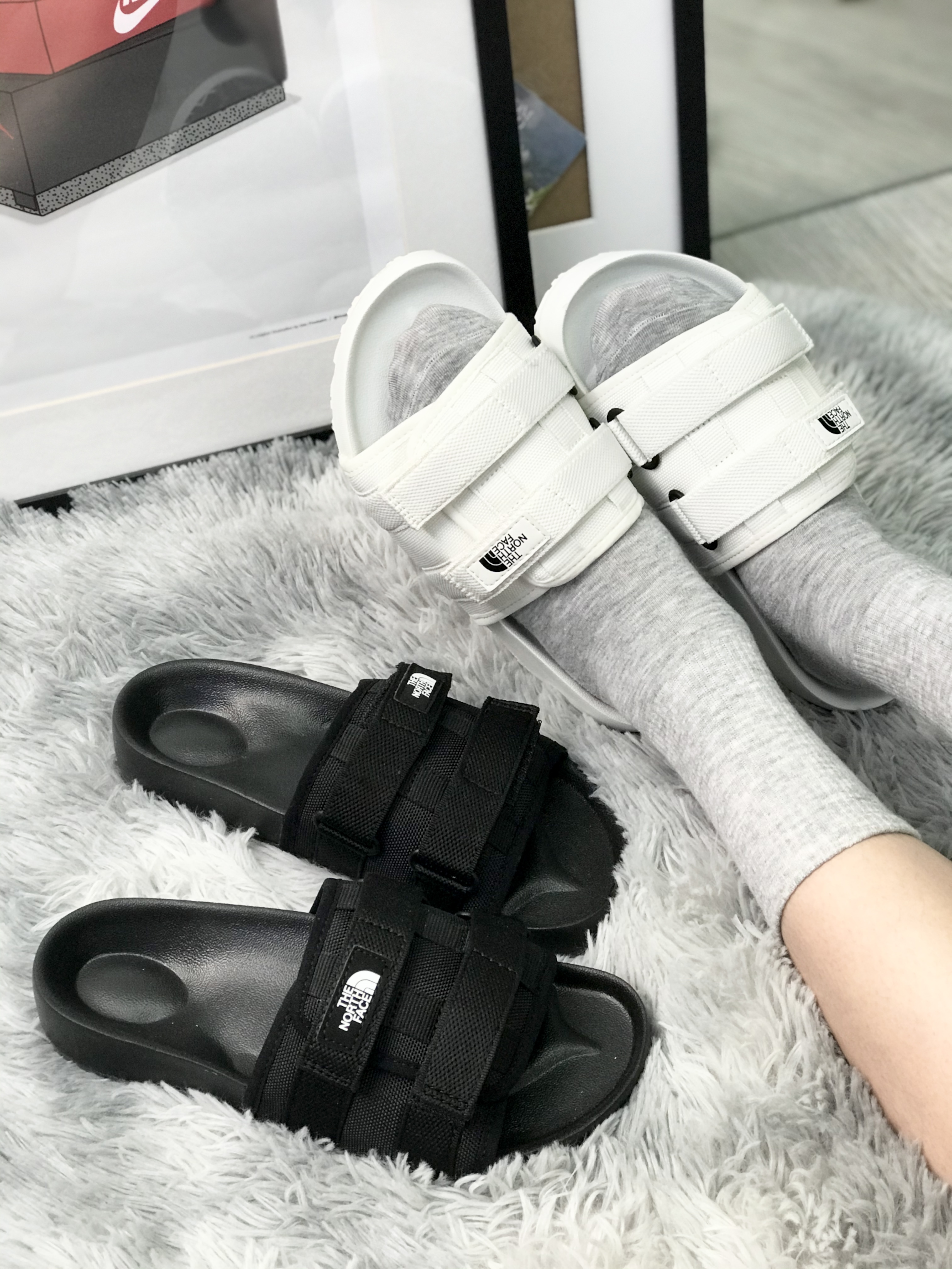 the north face woven slide