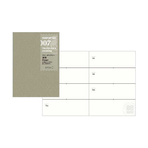 〔護照〕 007週計劃 週間筆記本｜日本 Traveler’s Notebook