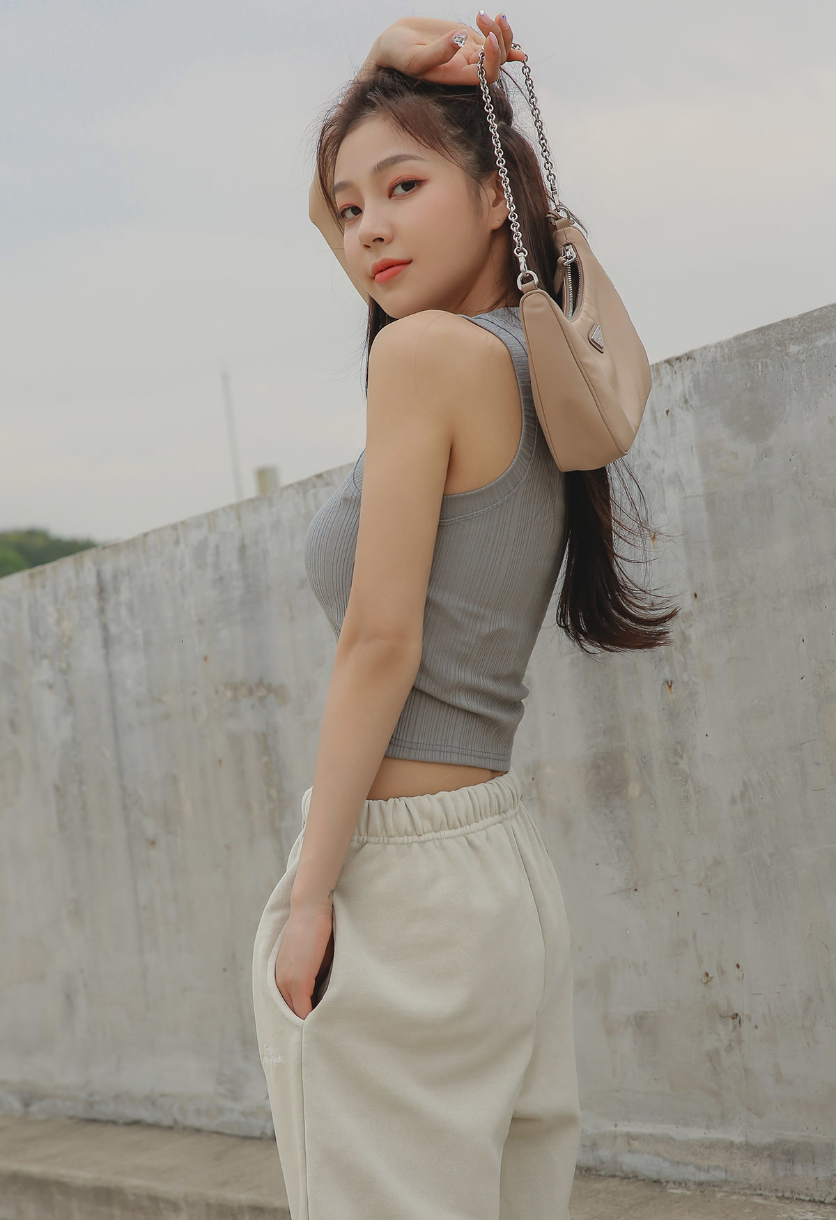 CONCHWEAR - Bagel Ribbed無袖條紋上衣