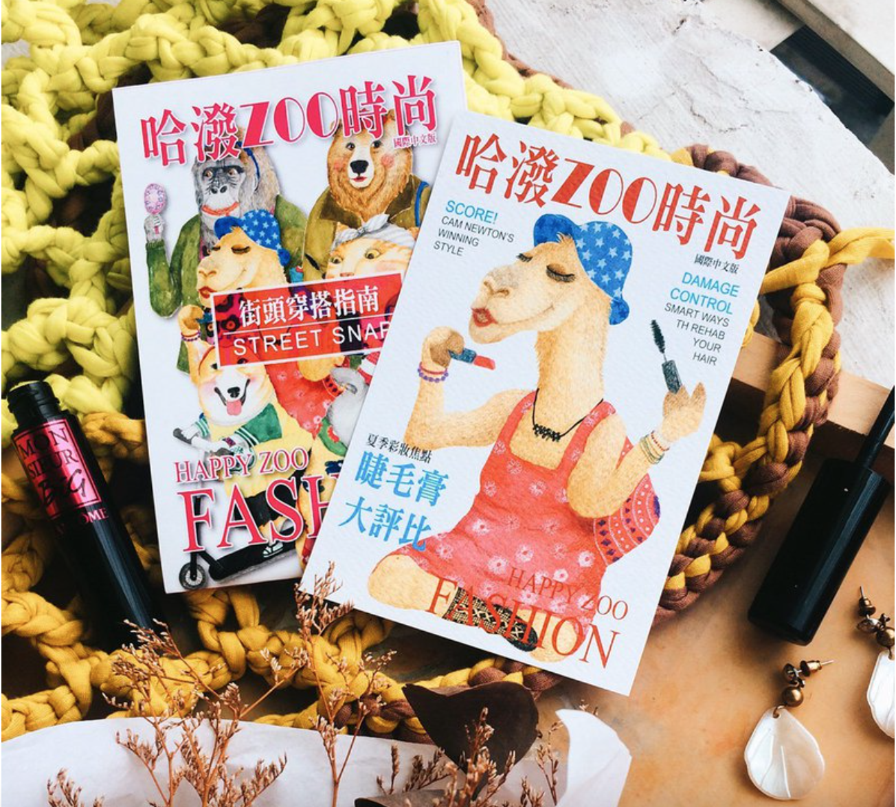 哈潑zoo時尚 6入明信片｜針線球