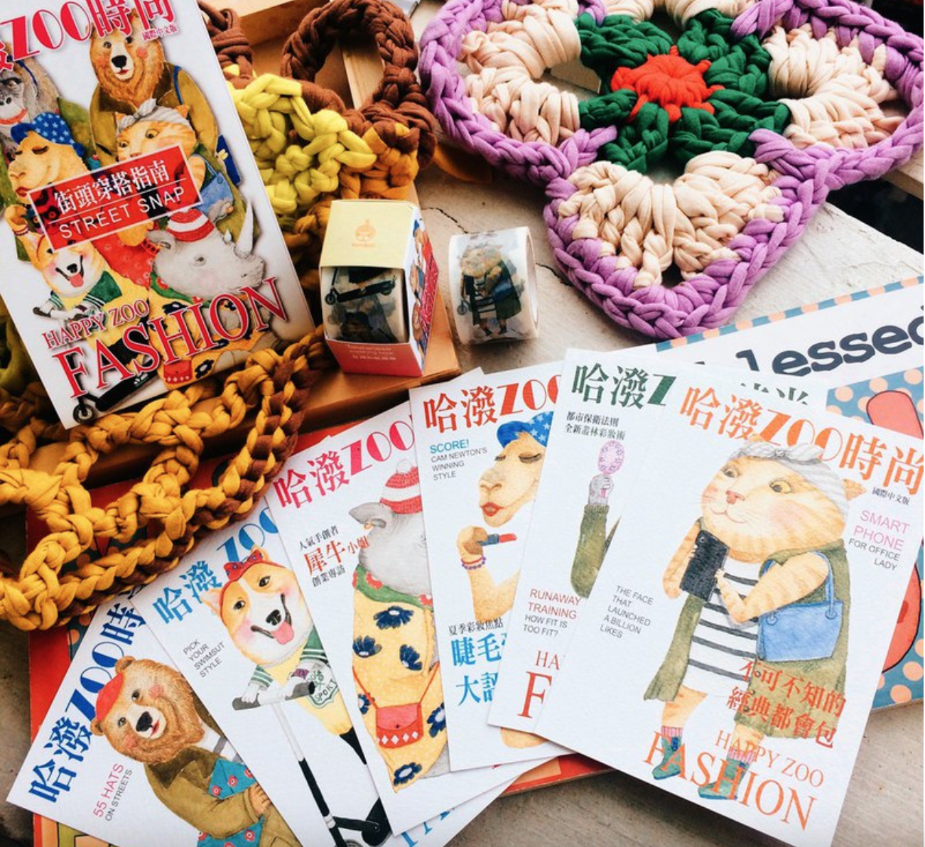 哈潑zoo時尚 6入明信片｜針線球
