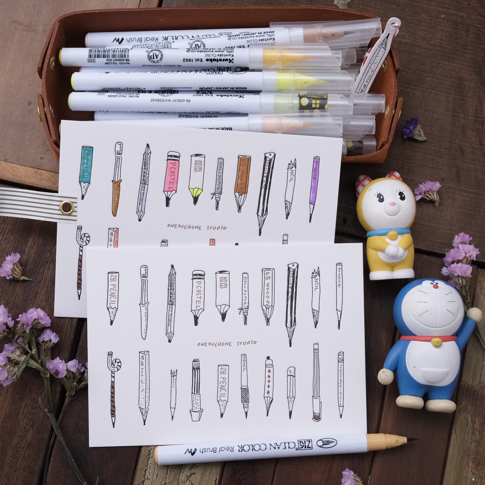 雙色凸版印刷 鉛筆明信片 /  一分之一工作室 臺灣 萬用卡