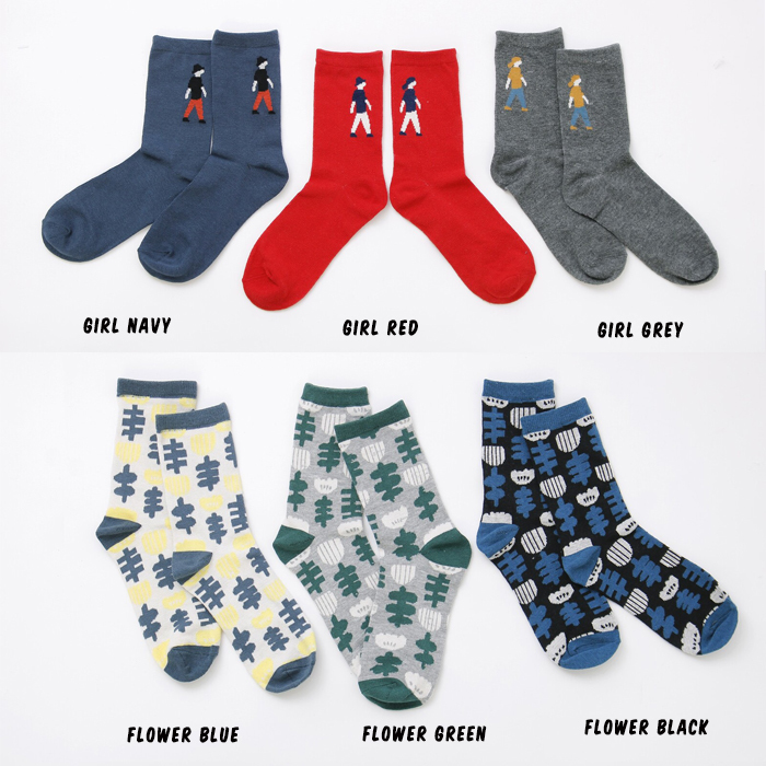 現貨｜日系北歐風圖案短襪 (100元3對)