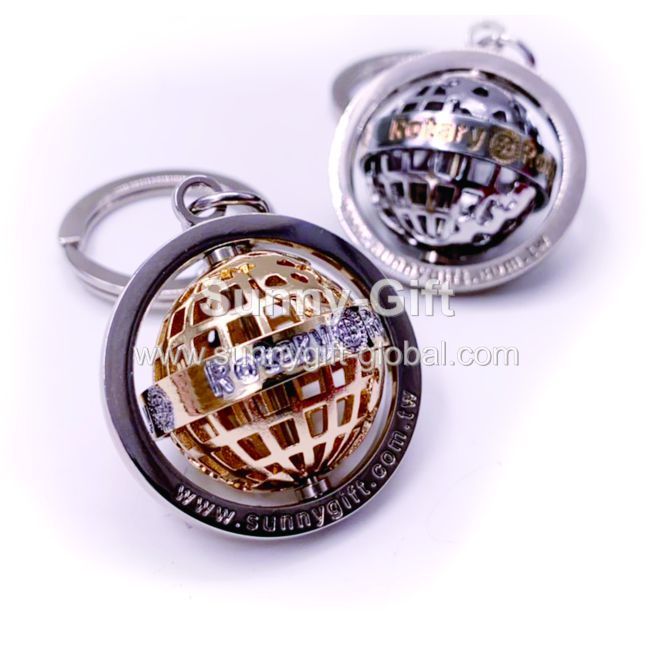 Rotary globe Keychain