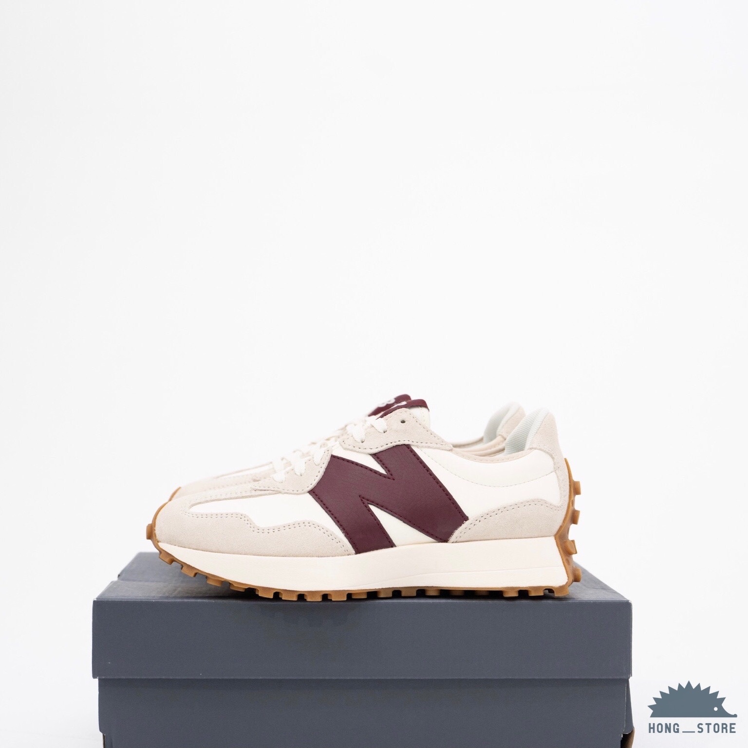 New Balance WS327KA - 酒紅皮革