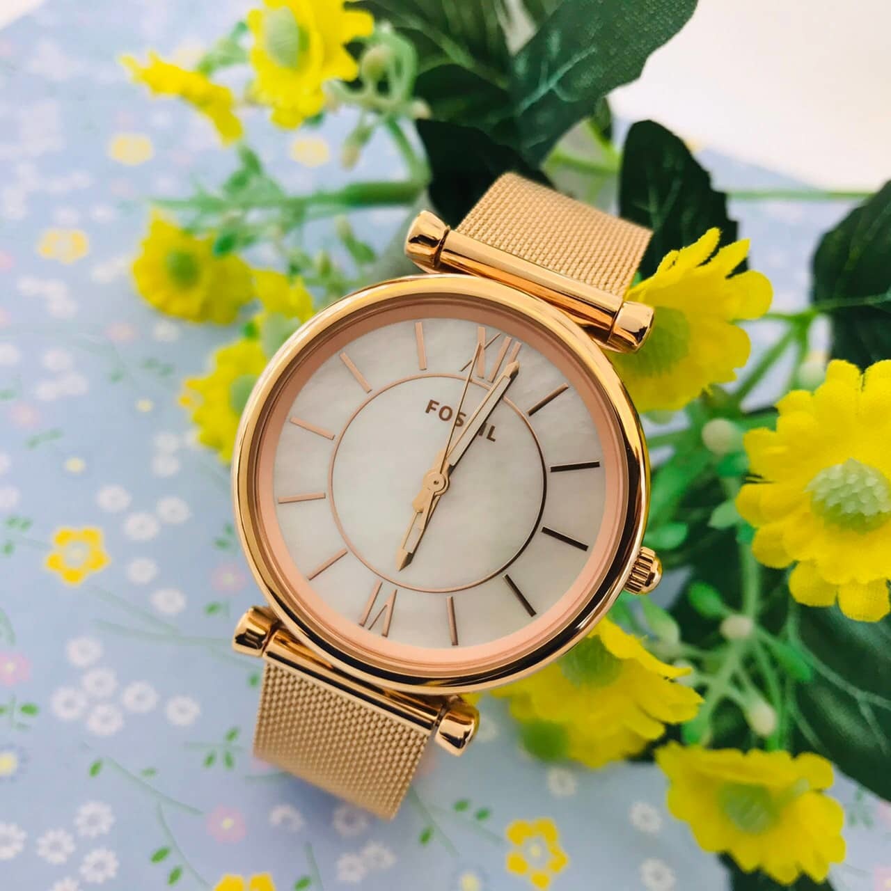 【FOSSIL】Carlie 典雅貝面玫瑰金女錶  ES4918 34mm 現代鐘錶