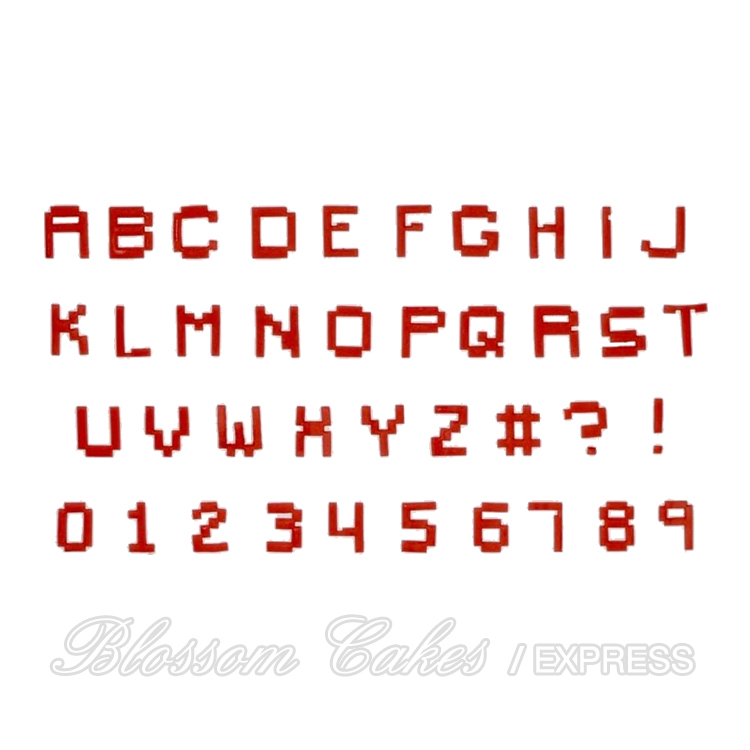FMM Pixel Alphabet & Numbers Cutter Set - Upper Case 2cm