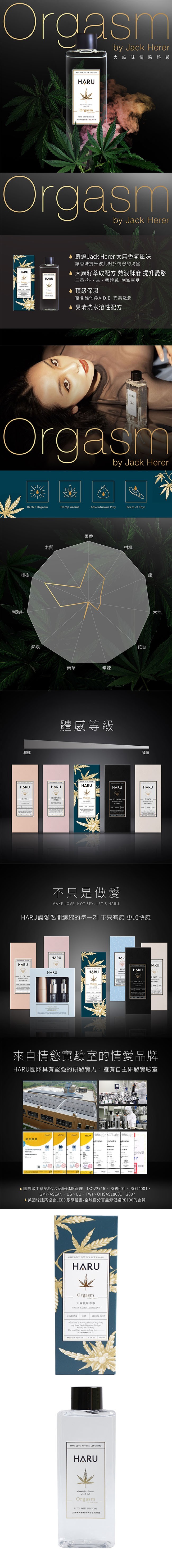 HARU 大麻情慾香氛熱感潤滑液 150ml