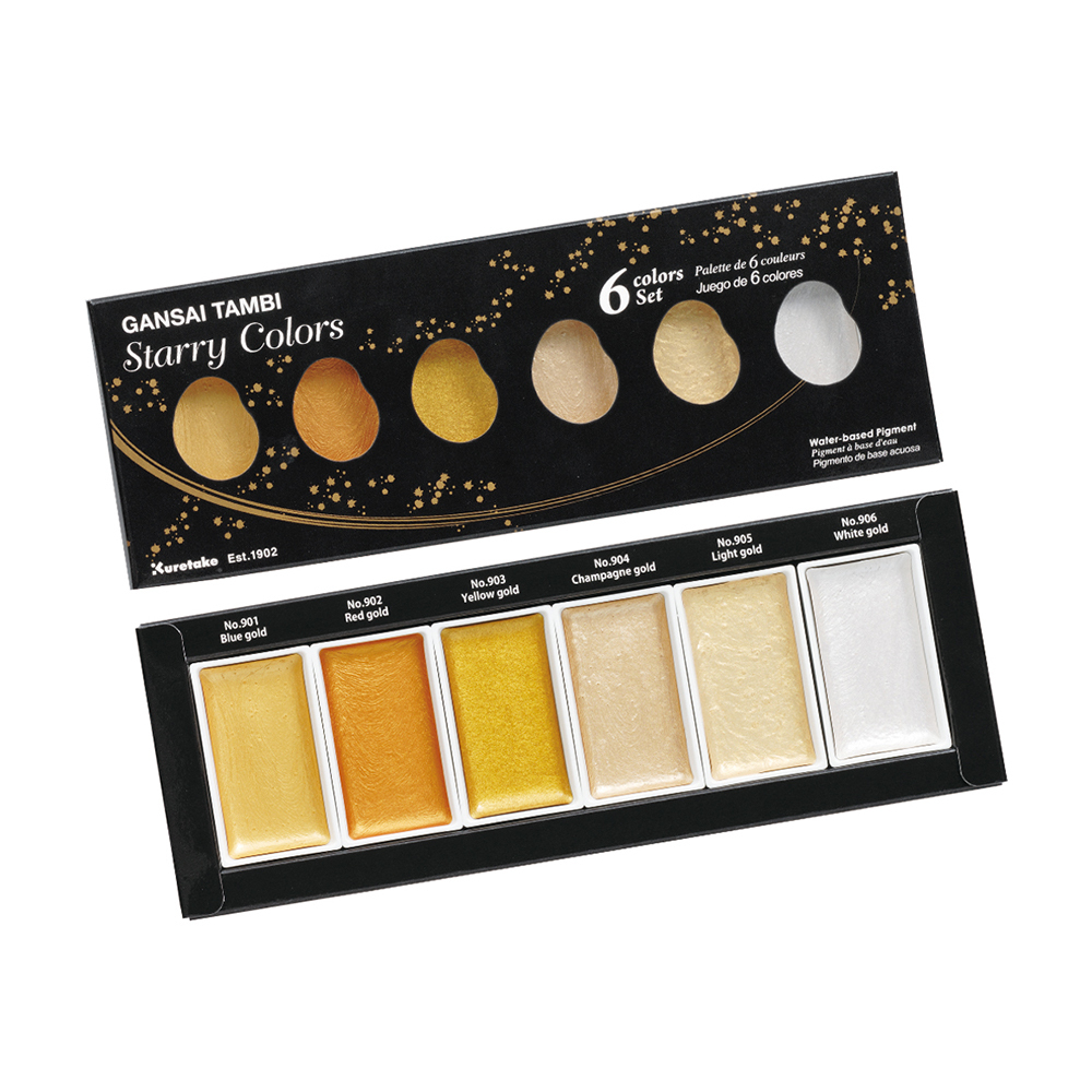 日本吳竹 顏彩耽美  塊狀水彩 星空系列