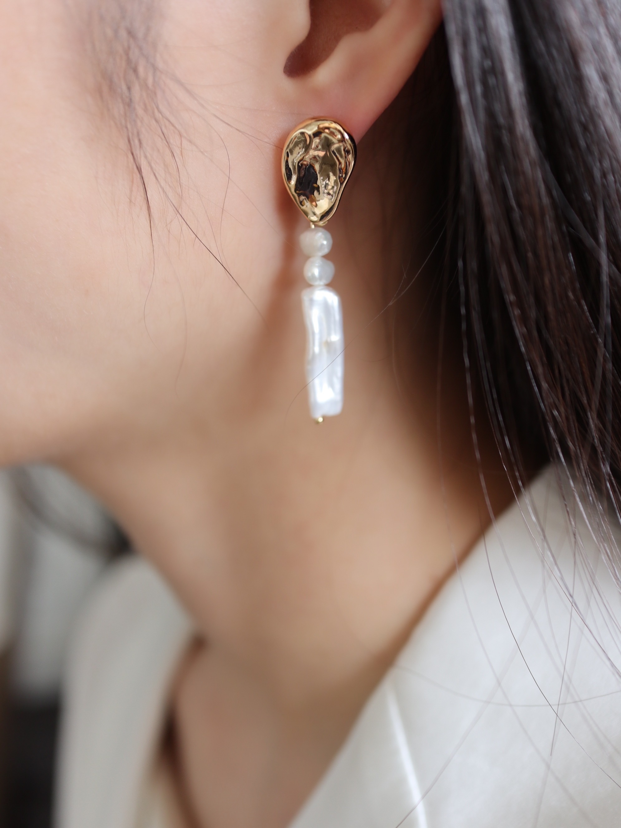 NAGA BAROQUE PEARLS EARRINGS | 巴洛克珍珠耳環
