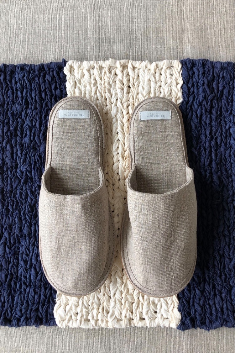 fog-亞麻拖鞋 原色L