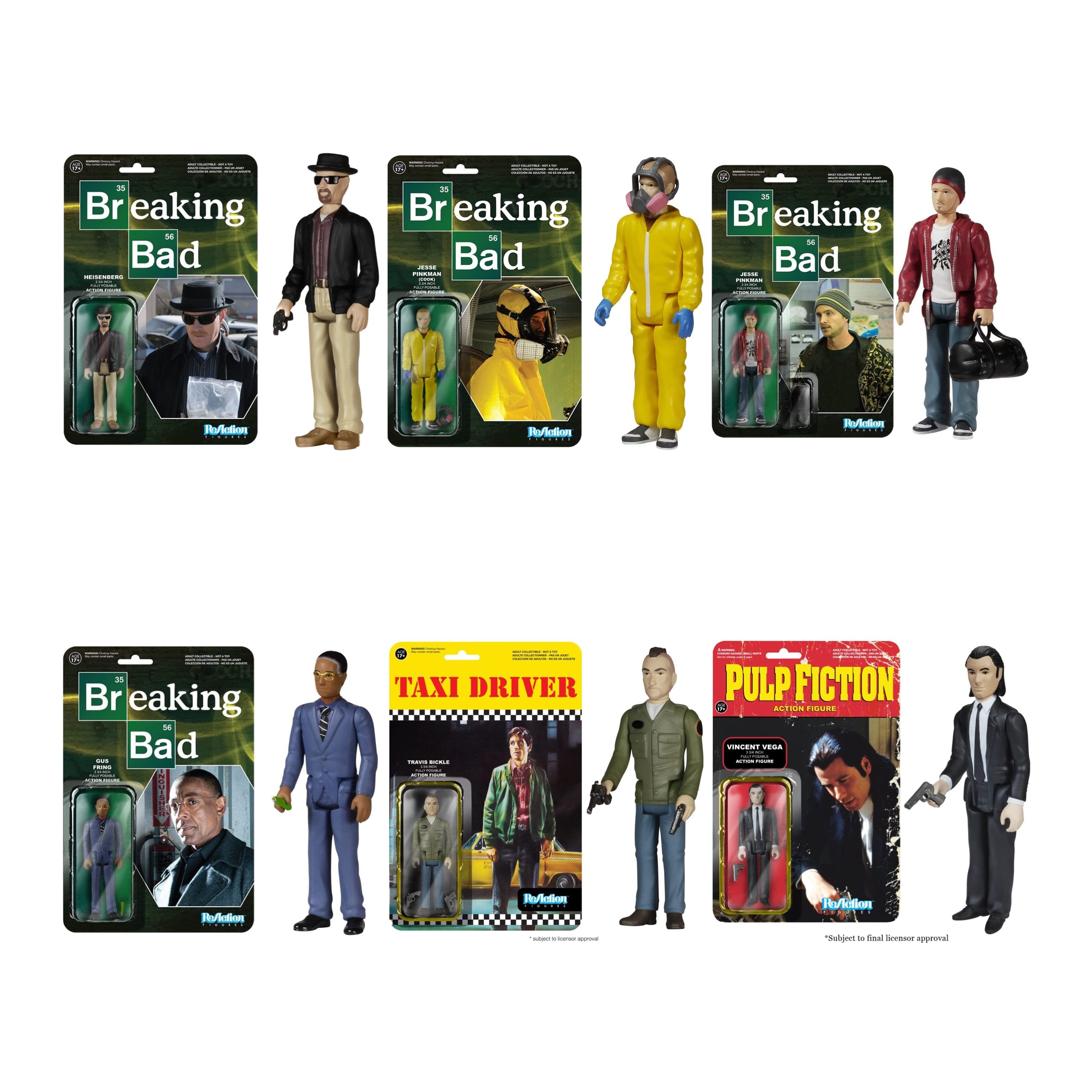 10cm Reaction 原裝模型公仔 ft.Breaking Bad 絕命毒師 / Pulp Fiction 黑色追緝令 / Taxi Driver 計程車司機